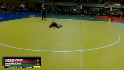 68 lbs Cons. Round 2 - Triston Kruger, Waseca vs Harrison Larson, Worthington