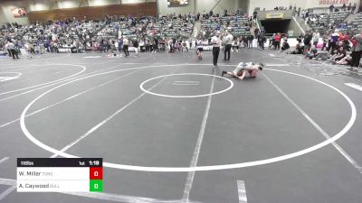 116 lbs Quarterfinal - Wyatt Miller, Tonopah Jr Wrestling vs Ayden Caywood, Bulldog Wrestling Club