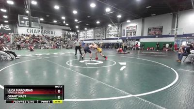150 lbs Cons. Round 1 - Luca Maroudas, Temecula Valley vs Grant Nast, Chaparral