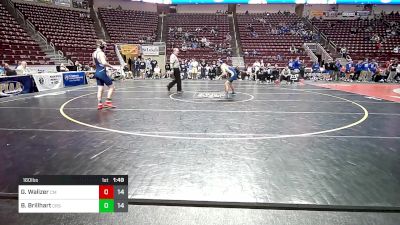 160 lbs Qtr-finals - Griffin Walizer, Central Mountain vs Ben Brillhart, Council Rock South