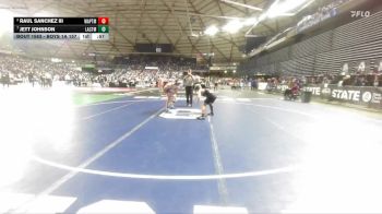 Boys 1A 157 lbs 5th Place Match - Jett Johnson, La Center vs Raul Sanchez III, Wapato