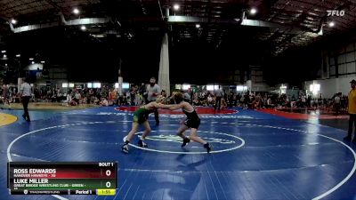 85 lbs Semifinals (4 Team) - Luke Miller, GREAT BRIDGE WRESTLING CLUB - GREEN vs Ross Edwards, HANOVER HAWKEYE