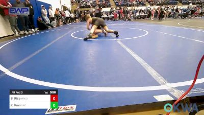 130 lbs Rr Rnd 3 - Brayden Rice, Wagoner Takedown Club vs Kyson Poe, Black Fox Wrestling Club