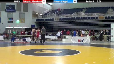 80kg Semi-finals Takayuki Murakami (Japan) vs. Cheney Haight (USA)