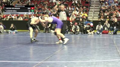 3A-175 lbs Semifinal - Jacob Helgeson, Johnston vs Landon Bell, Iowa City, Liberty