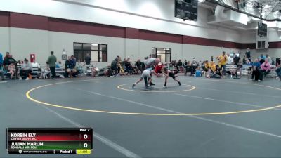 60-66 lbs Cons. Semi - Korbin Ely, Center Grove WC vs Julian Marlin, Roncalli Wr. Fou.