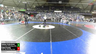 62 lbs Cons. Sub-semis - Nathan Underdown, Oak Harbor Wrestling Club vs Cabot Cooley, Twin City Wrestling Club