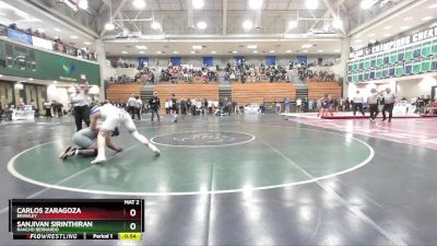 175 lbs Quarterfinal - Sanjivan Sirinthiran, Rancho Bernardo vs Carlos Zaragoza, Brawley
