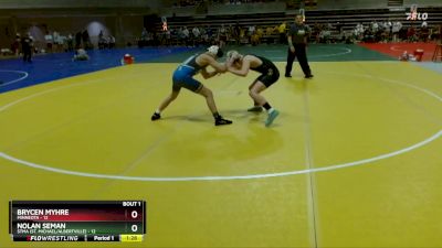 135 lbs Semis (4 Team) - Brycen Myhre, Minneota vs Nolan Seman, STMA (St. Michael/Albertville)