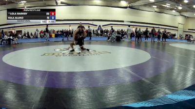 124 lbs Semifinal - Tola Aluko, Purdue University Club vs Lola Barkby, Indiana Tech University