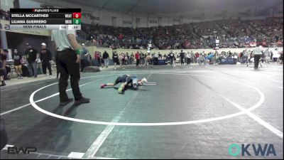 58 lbs Semifinal - Stella McCarther, Weatherford Youth Wrestling vs Liliana Guerrero, Brushy Wrestling Club