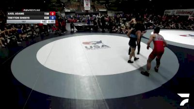 157 lbs Axel Adame, TCWA - Tri-Counties Wrestling Association vs Treyton Sheets, KCWA - Kern County Wrestling Association