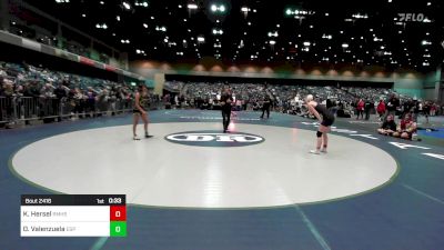 105 lbs Consi Of 4 - Kiera Hersel, Rocky Mountain vs Olivia Valenzuela, Esperanza