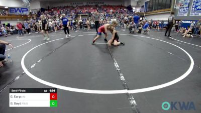 80 lbs Semifinal - Gatlin Earp, Chandler Takedown Club vs Beckett Boyd, Rough Riders