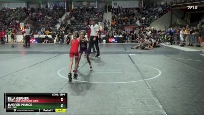 55 lbs Cons. Semi - Harper Mance, Bullpup vs Ella Gepner, Tonganoxie Wrestling Club