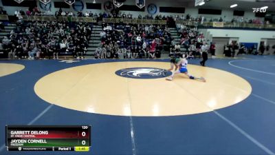 120 lbs Champ. Round 2 - Jayden Cornell, Freedom vs Garrett DeLong, St. Croix Central