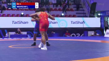 61 kg Repechage #2 - Jiliang Bai, China vs Levik Mikayelyan, Armenia