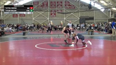 184 lbs Cons. Semi - Tyler Miller, Plymouth State vs Ky`ell Roper, Johnson & Wales (RI)