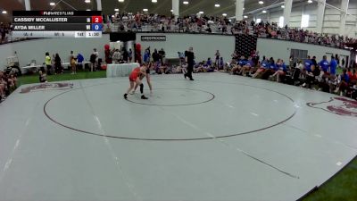 100 lbs Cassidy McCallister, Iowa vs Ayda Miller, Wisconsin