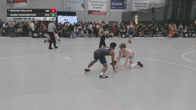 132 lbs Champ. Rd Of 32 - Jaden Washington, Beat The Streets Chicago vs Westin Pollock, Threestyle