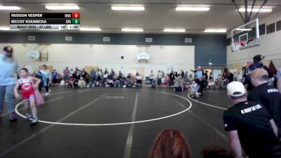 67 lbs Cons. Quarters - Hudson Vesper, Middleton Wrestling Club vs McCoy Kvasnicka, Sublime Wrestling Academy