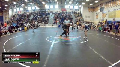 145 lbs Semifinals (8 Team) - Aiden Hutchins, Zephyrhills Christian vs James Gadson, Hernando