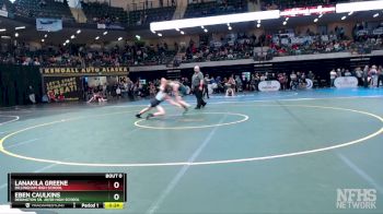 135 lbs Cons. Semi - Lanakila Greene, Dillingham High School vs Eben Caulkins, Redington Sr. Jr/Sr High School