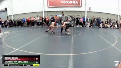 130 lbs Semifinal - Jackson Van Devander, Fighting Hornets WC vs Dennis Bruin, Grizzly Wrestling Club