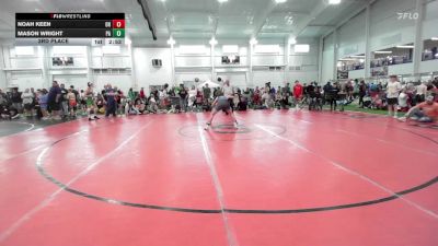 E-139 lbs 3rd Place - Noah Keen, OH vs Mason Wright, PA