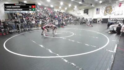 113 lbs Quarterfinal - Jordan Duszynski, Lutheran/Orange vs Josue Quintero, Fontana