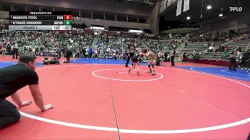 80 lbs Round 1 - Kynlee Johnson, Mountain Home Flyers Youth Wrestling Club vs Maddox Pool, Pottsville Apache Youth Wrestling
