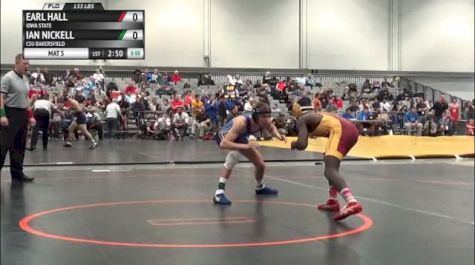 133lbs Round 2 Earl Hall (Iowa State) vs. Ian Nickell (Cal State Bakersfield)