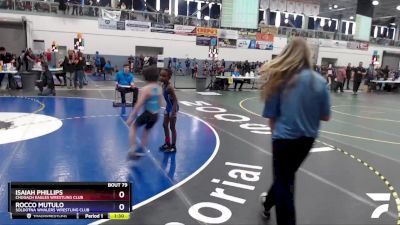 56 lbs Round 2 - Isaiah Phillips, Chugach Eagles Wrestling Club vs Rocco Mutulo, Soldotna Whalers Wrestling Club