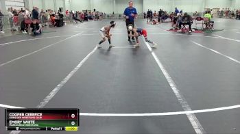 55 lbs Cons. Round 2 - Emory White, Marcaurele Wrestling vs Cooper Cerefice, Lions Den Wrestling Club