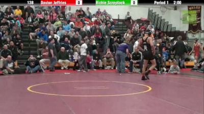 138lbs Semi-finals Richie Screptock (Oregon Clay) vs Davion Jeffries (Broken Arrow)