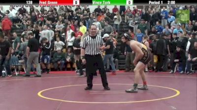 138lbs Quarter-finals Fred Green (Orting) vs Vince Turk (Montini)