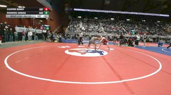 4A-144 lbs Cons. Round 1 - Rodrigo Armas, Campbell County vs Cooper Berry, Central