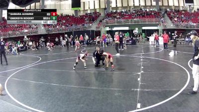52-53 lbs Cons. Semi - Samara Alvarez, Nebraska vs Emersyn Rogert, Rocket Wrestling Club / RWC - Girls
