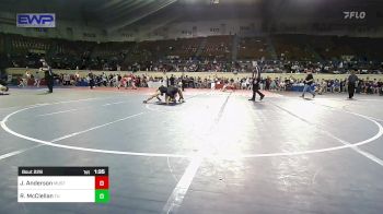 133 lbs Semifinal - James Anderson, Mustang Middle School vs Rayvon McClellan, Tulsa Union