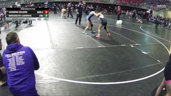 101 lbs Cons. Semi - Jasmine Ehlers, Nebraska City Wrestling Club - Girls vs Brooklyn Ludwick, Junior Titans Wrestling Club