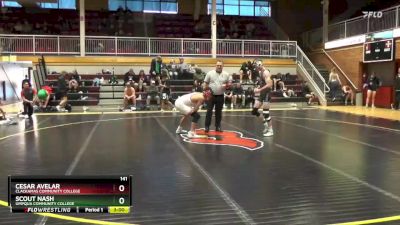 141 lbs Semifinal - Cesar Avelar, Clackamas Community College vs Scout Nash, Umpqua Community College