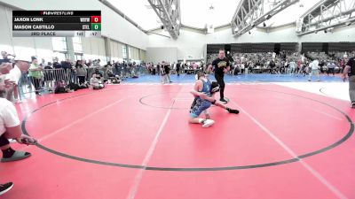 125-J lbs 3rd Place - Jaxon Lonk, Williamstown Braves Youth Wrestling vs Mason Castillo, Steller Trained