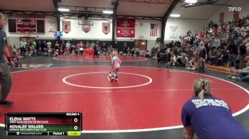 Bracket 1 lbs Round 4 - Elena Watts, West Burlington Notre Dame vs Novalee Walker, Keokuk Kids Wrestling Club