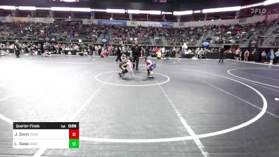 72 lbs Quarterfinal - Jacob Gwin, Team Oklahoma vs Lane Sass, Unaffiliated