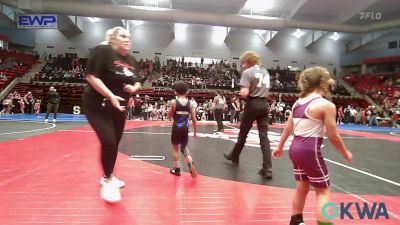 49 lbs Round Of 64 - Braysen Haynes, Tulsa Blue T Panthers vs Maleaha Rowe, Ark City Takedown