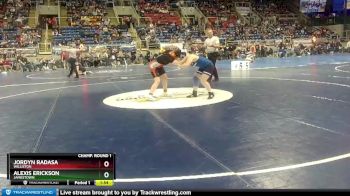 155 lbs Champ. Round 1 - Jordyn Radasa, Williston vs Alexis Erickson, Jamestown