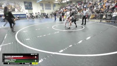 132 lbs Champ. Round 3 - Oliver Benninghof, Trabuco Hills vs Drew Petty, South Torrance