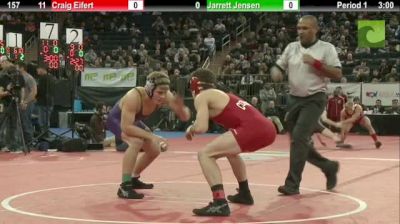 157lbs Match Craig Eifert (Cornell) vs. Jarrett Jensen (UNI)