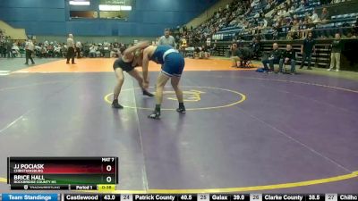 3 - 175 lbs Cons. Round 3 - Brice Hall, Rockbridge County HS vs JJ Pociask, Christiansburg