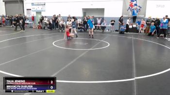 106 lbs Round 2 - Brooklyn Duelfer, Avalanche Wrestling Association vs Talia Jenkins, Chugach Eagles Wrestling Club